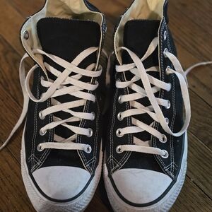 Converse All Star Black High-Tops with White Soles